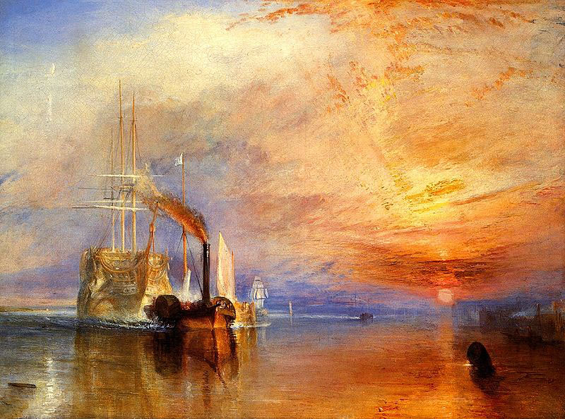 The fighting Temeraire tugged to her last berth to be broken up,
